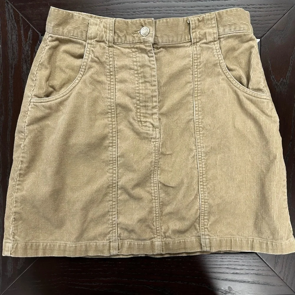 *THE LIMITED* Brown Corduroy Skirt w/ Pockets Size 10